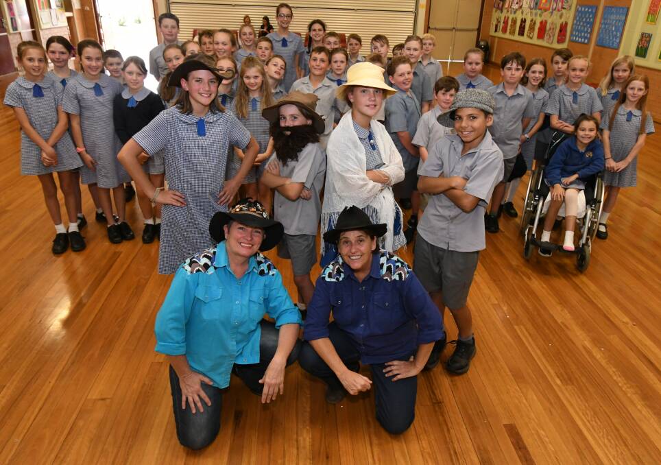 BANJO BANTER: Orange Public School had a visit from performers Melanie Hall and Susan Carcary as part of the Banjo Paterson Poetry Festival.