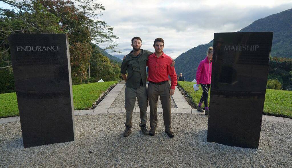 PNG PILGRIMS: Angus Dunne and Jack Parr were part of a crew of 21 young Australians selected to walk the Kokoda Trail last month. Photo: supplied