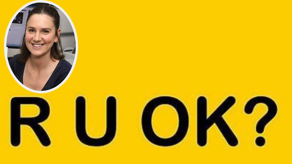 R U OK: Journalist Alex Crowe encourages mates to follow words with action this R U OK? Day. Photo [Inset] JUDE KEOGH