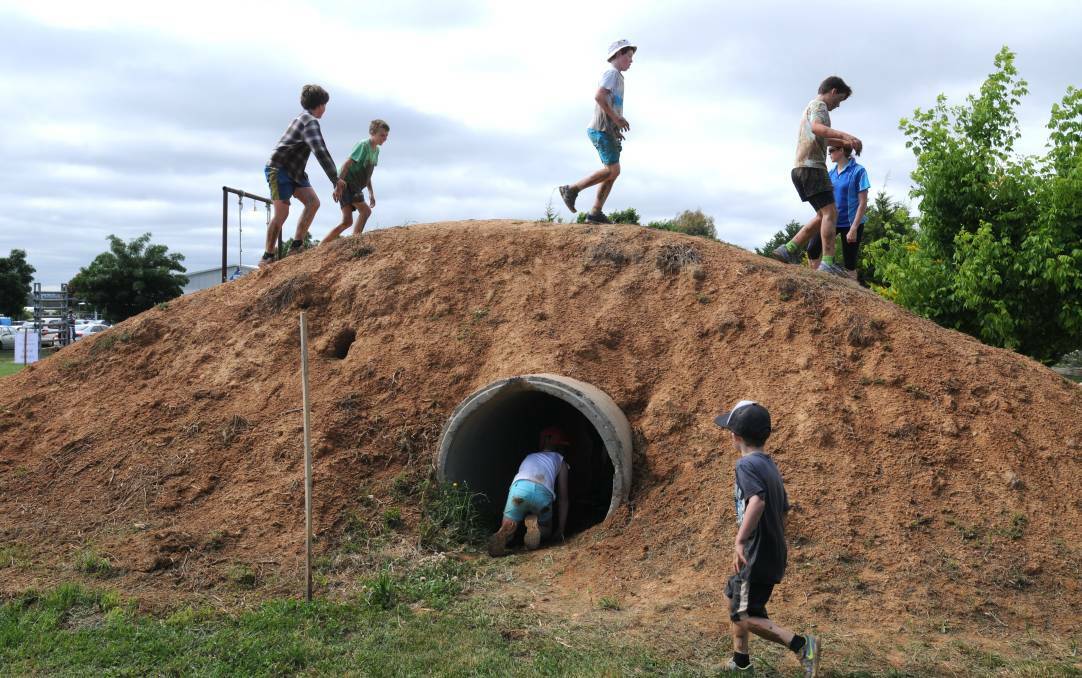 COURSE KIDS: Children put the Integra obstacle course to the test during a boot camp session. Photo: FAIRFAX