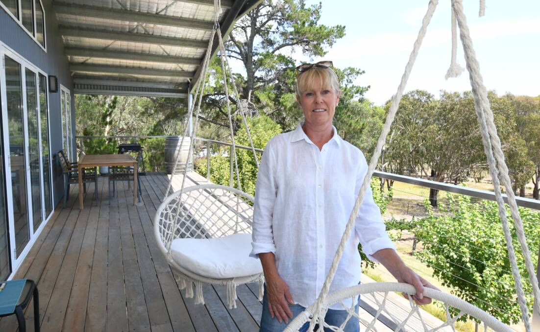 WINERY STAY: Julie Mortimer has left the management of her Airbnb in the hands of son Tim Mortimer. Photo: JUDE KEOGH 0129jkairbnb1