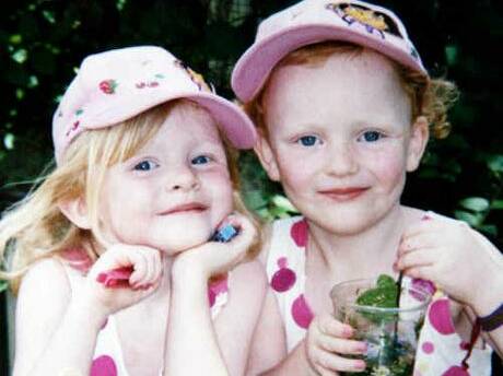 TRAGIC ACCIDENT: Twins Grace and Jessica Hornby were killed in a motor vehicle accident 10 years ago. Photo: SUPPLIED