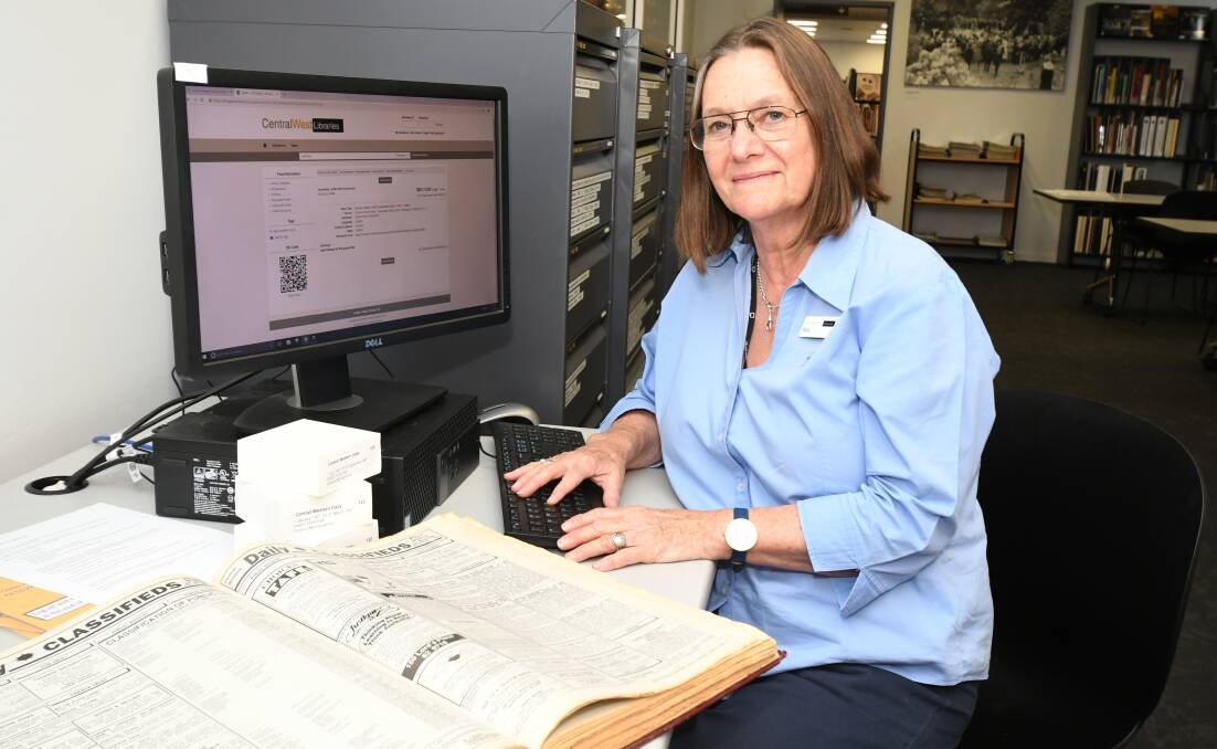 KEEPING RECORD: Ros Dorsman has worked with Orange Family History volunteers to ensure several newspaper's information is accessible. Photo: JUDE KEOGH 0102jkindex1