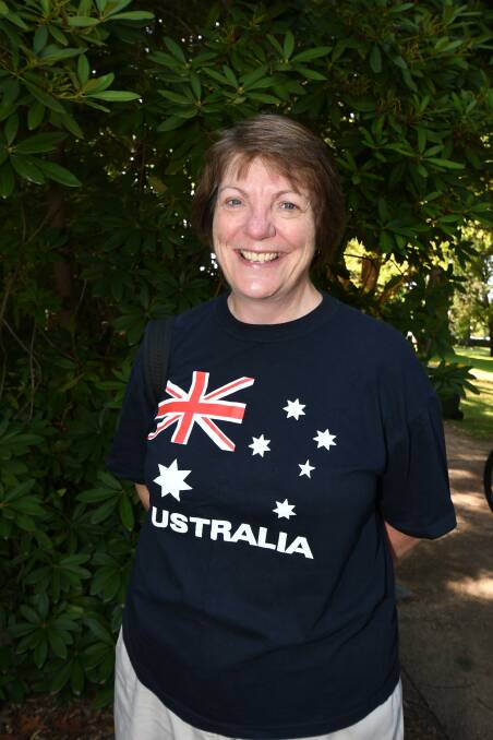 FIRST TIMER: Angela Reynolds celebrated her first Australia Day in Cook Park having moved to Orange from Sydney last year. Photo: CARLA FREEDMAN 0126cfcookpark