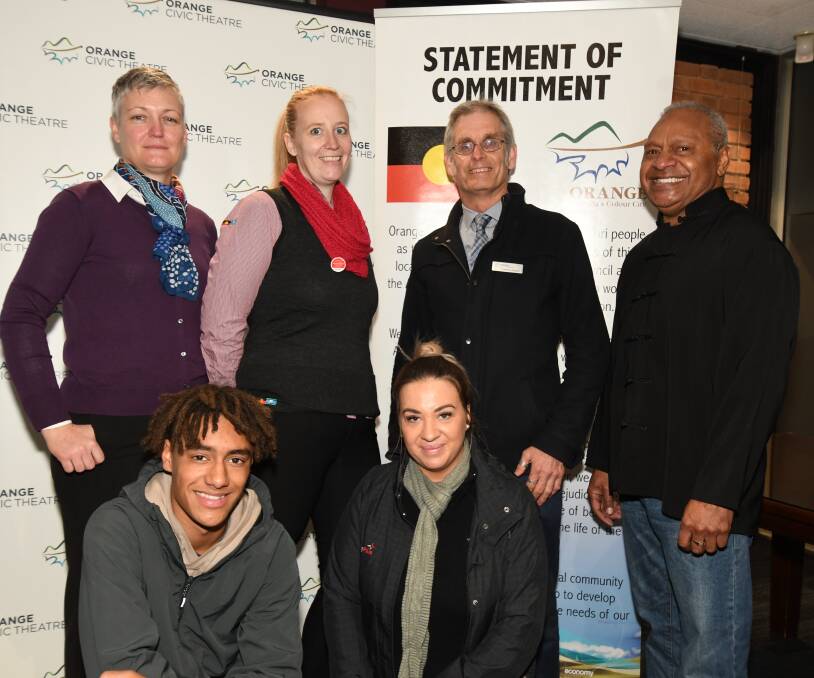 NAIDOC WEEK: Joanne McRae, Isaac Power, Sarah-Jane MIller, Kayla Murphy, Stephen Nugent and Gerald Power at an event marking the start of the national celebration on Monday. Photo: CARLA FREEDMAN