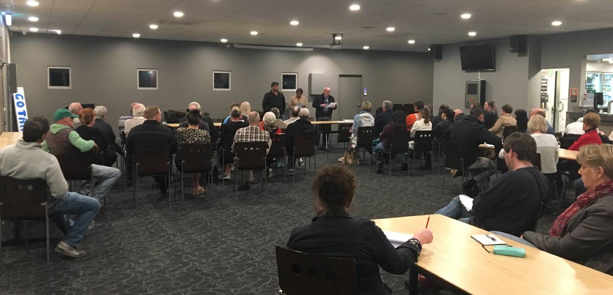 COMMUNITY MEETING: Residents met at Waratah Sports Club on Monday to voice their concerns. Photo: ALEX CROWE