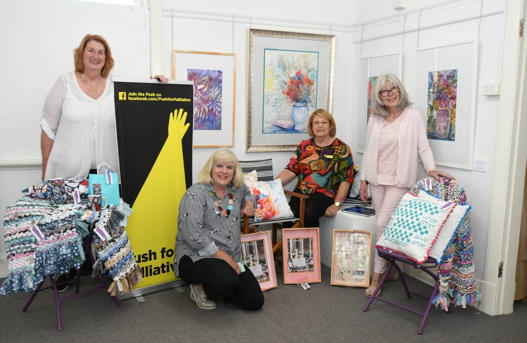 ART PUSH: Joy Engleman, Jenny Hazelton, Tracy Wilkinson and Josephine Jagger-Manners have teamed up to raise funds for Push For Palliative. Photo: JUDE KEOGH