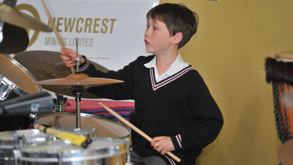 DRUM DAYS: Noah Symons belts out a tune at PCYC. 