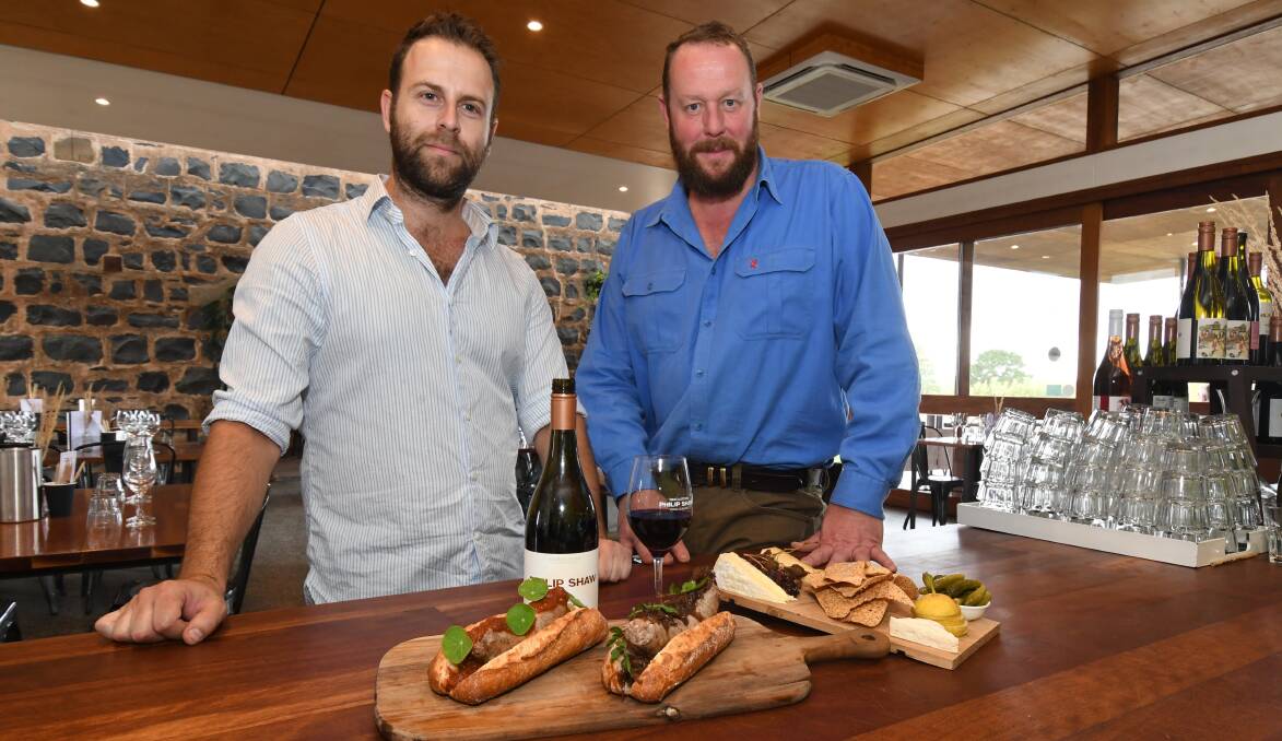 WINE TIME: Philip Shaw Wines' Francesco Zarella and Michael Paterson will help bring the music to the people this weekend. Photo: JUDE KEOGH 