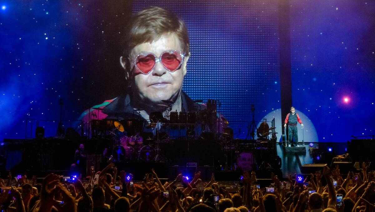 Elton John performed to a sold out crowd in Newcastle earlier in the year. Photo: PAUL DEAR