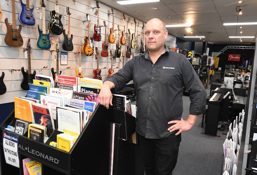 Lander's Music owner Ben Lander said it's a tricky time for small business owners. Photo: JUDE KEOGH