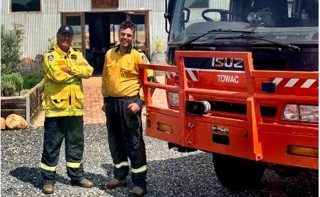 TOWAC CREW: NSW RFS Captain Robert Cunial and his son Joseph Cunial will be on hand to answer questions. Photo: SUPPLIED