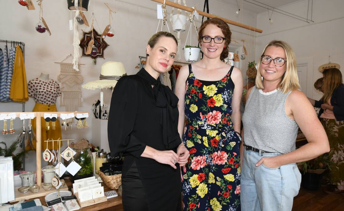 JOURNEY PERSONS: Amy Erbacher, Naomi Lawler and Madi Holborow are among the artists whose produce will be available at the pop up. Photo: CARLA FREEDMAN 1213gallery1