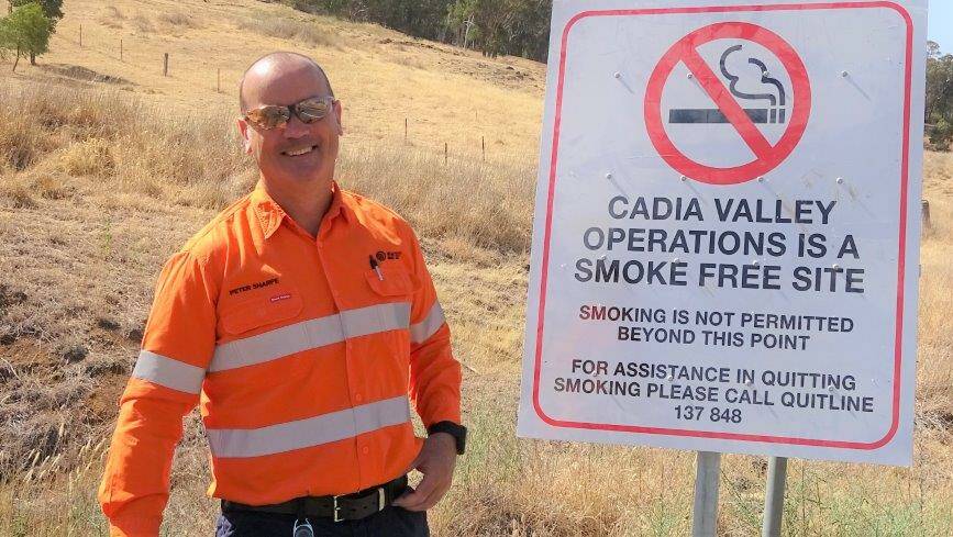 CIGARETTE BAN: Cadia's General Manger, Peter Sharpe, said the decision to become smoke free had not been made lightly. Photo: SUPPLIED