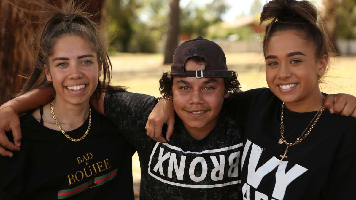 MATES IN ARMS: Naomi Crossley-White, Caleb Sutherland and Timia Beetson took part in workshops on Indigenous mental health issues.