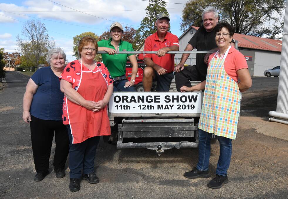 SHOW DAYS: Orange Show committee members Sue Milne, Sandra Chrystall, Jaci Norris, Tony Ford, Bill Milne and Deb Naylor. Photo: CARLA FREEDMAN