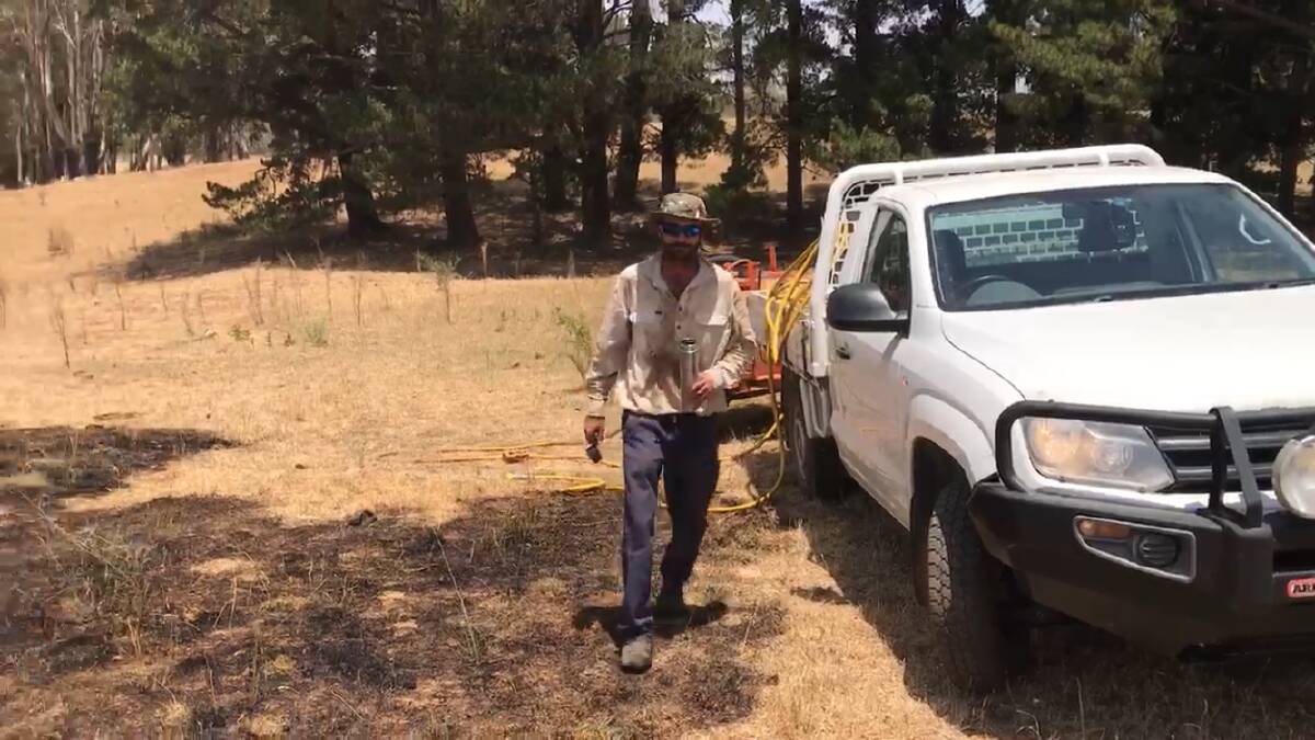 THIRSTY WORK: acted quickly to extinguish flames about at a property 15-kilometres from the city centre. 