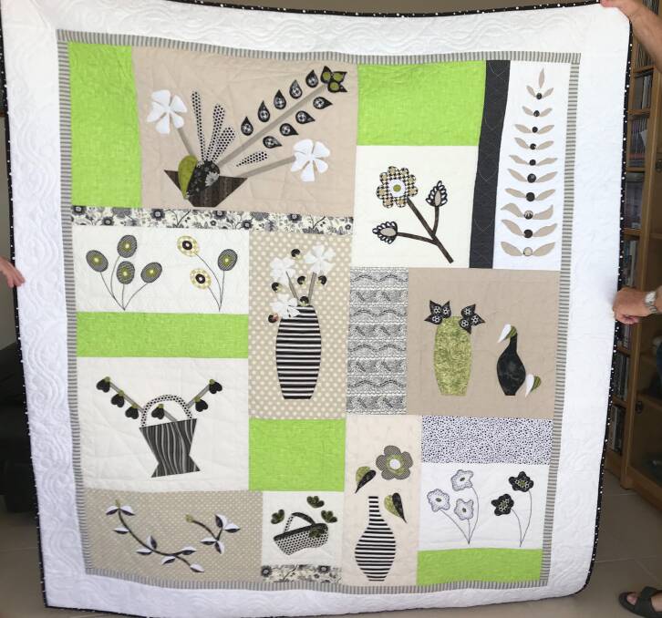 QUILT PRIZE: Orange Spinners and Handcraft Group will run a raffle at Fibre Muster with this quilt created by member Lesley Jones as first prize.