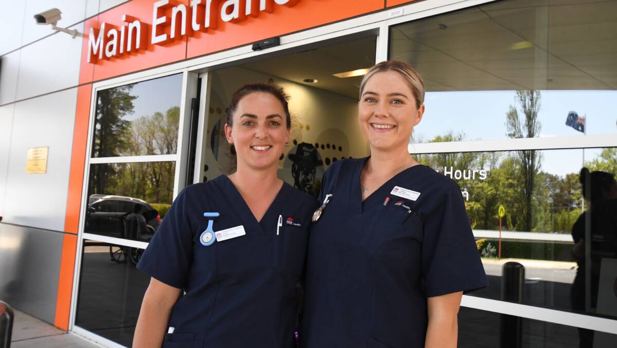 HERE TO STAY: Diana Ellis and Hannah Morrison have spent the first year of their nursing careers in Orange, where they plan to stay. Photo: JUDE KEOGH