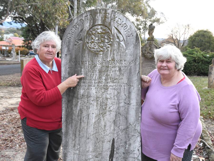 SECRETS REVEALED: Orange and District Historical Society's Sue Milne with Elizabeth Griffin who will guide a history walk at the Orange City General Cemetery on Sunday as part of the society's 70th anniversary celebrations. Photo: JUDE KEOGH