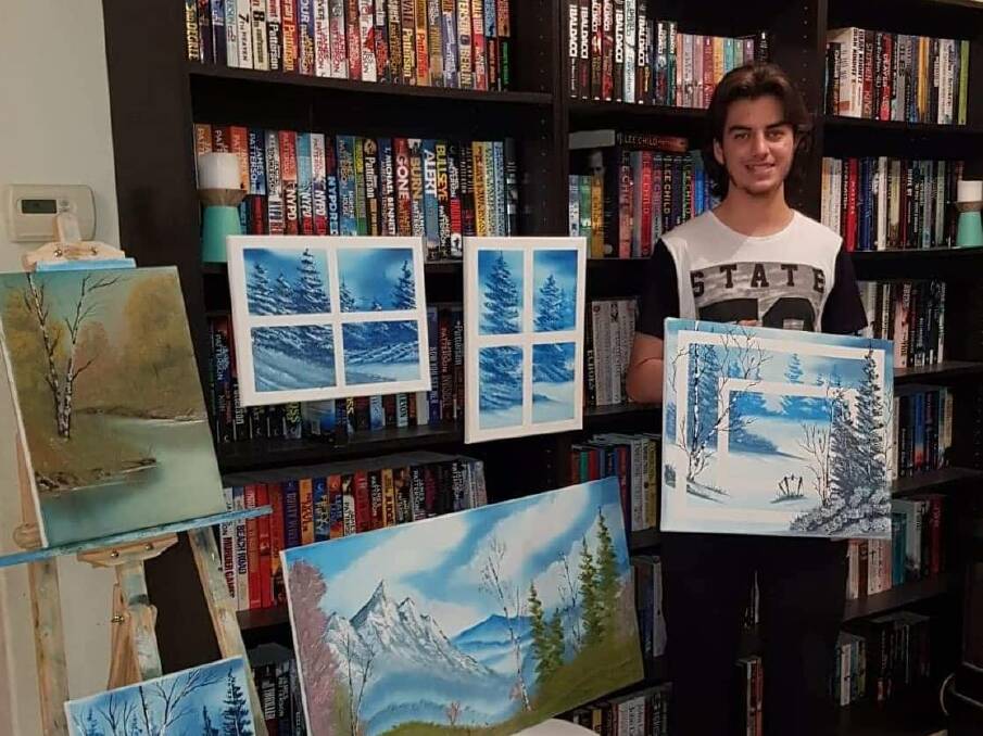 ART THERAPY: Painter Zac Belmonte began focusing on his art as therapy after his hearing began deteriorating last year. Photo: supplied.