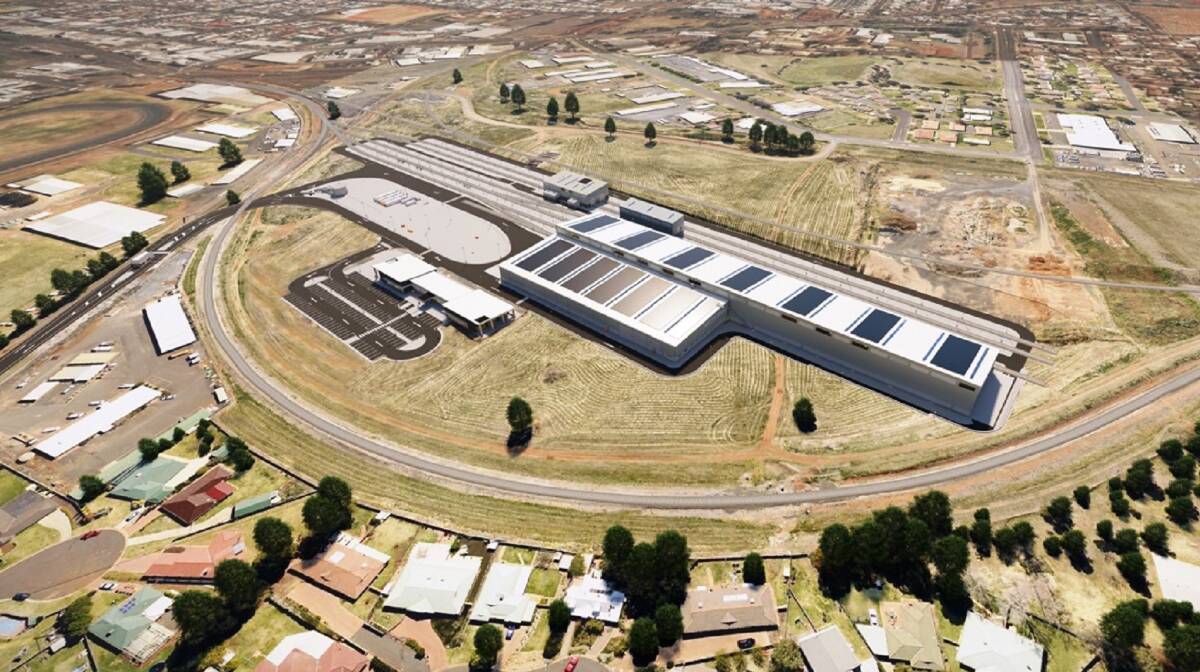 An artists impression of the new Dubbo maintenance centre named Mindyarra, the first time an Aboriginal word has been used for a maintenance centre in the rail network.