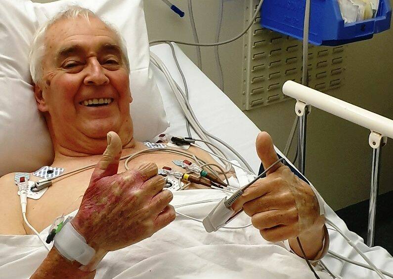 A LITTLE TLC: A huge black cloud has lifted this week after Denis Gregory's visits to hospitals in Orange and Sydney.