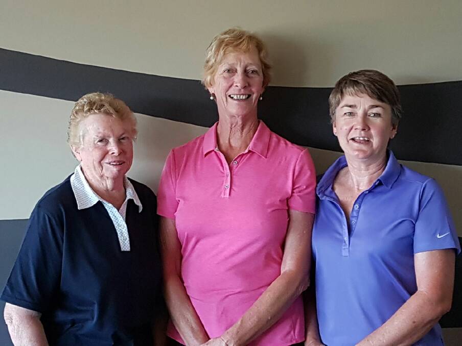 WENTY WINNERS: Division two winner Ruth Lee, division one winner Ruth Bevan and division three winner Sue Hammond. Photo: CONTRIBUTED