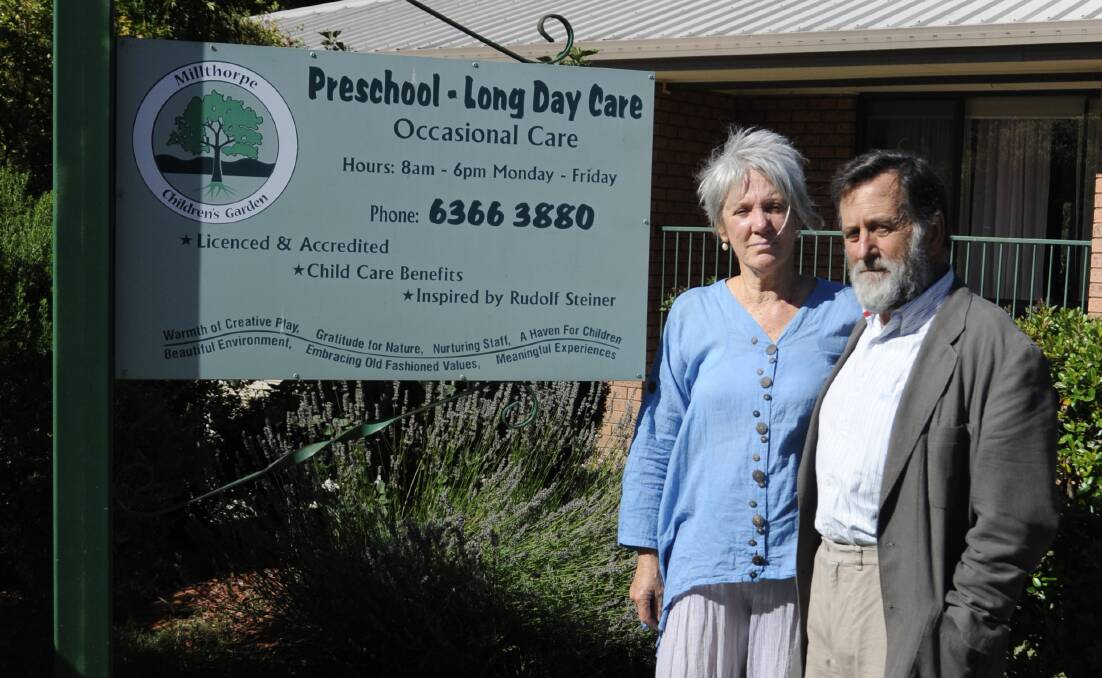 END OF AN ERA: Millthorpe’s Children’s Garden day care centre licensees Judith and Chris Boag.
