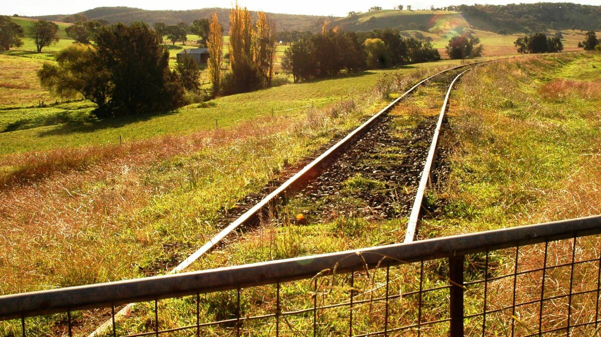 The disused railway line just out of Molong could become a popular rail trail if planned properly. Photo: SUPPLIED