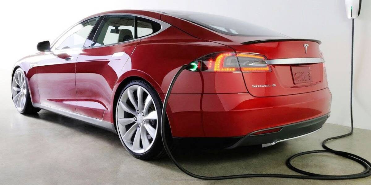 FILLING UP: Tesla's top range Model S sells in Australia for $115,000 and can only stretch out for about 400 kilometres on a charge. Photo: SUPPLIED