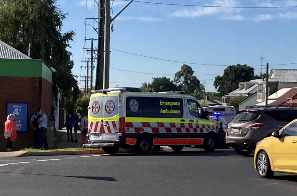 STABLE CONDITION: Emergency services responded to the incident at the corner of Russell and Bentinck streets in Bathurst. 