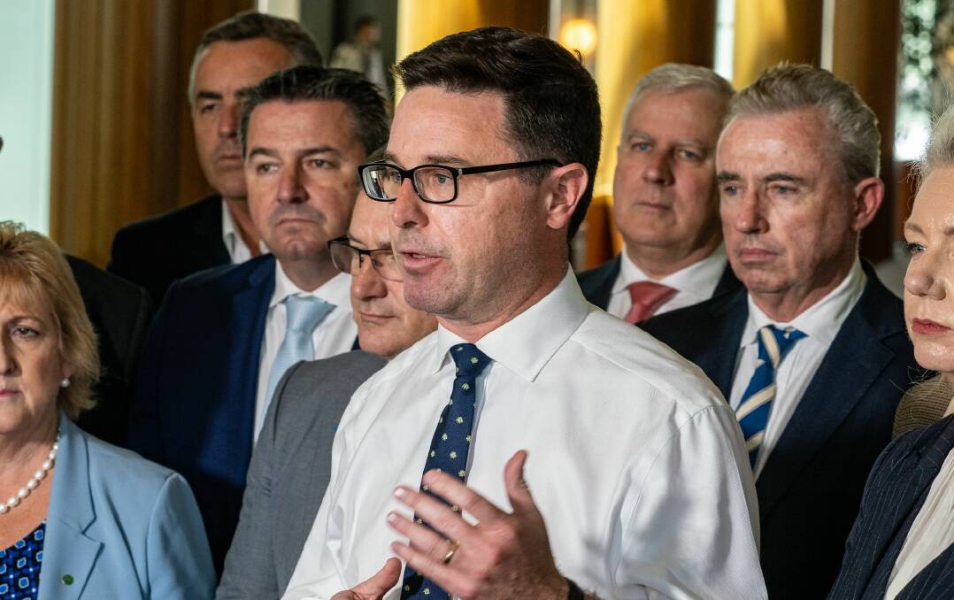 Nationals leader David Littleproud talking during an infrastructure press conference on November 16, 2023. Picture supplied