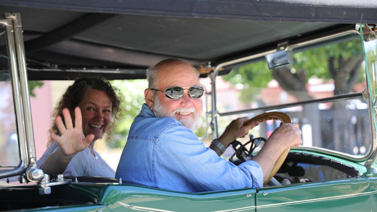 DRIVE: Chris and Russell Holden participating in the 2020 Can Cruise event. Picture: SIMONE KURTZ