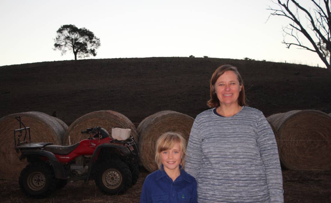 Cassandra McLaren and her daughter Emma on their property at Merriwa. Photo: CONTRIBUTED
