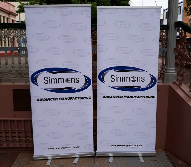 BANNERS UP: Simmons Global brought its branding ahead of it's recuritment drive.