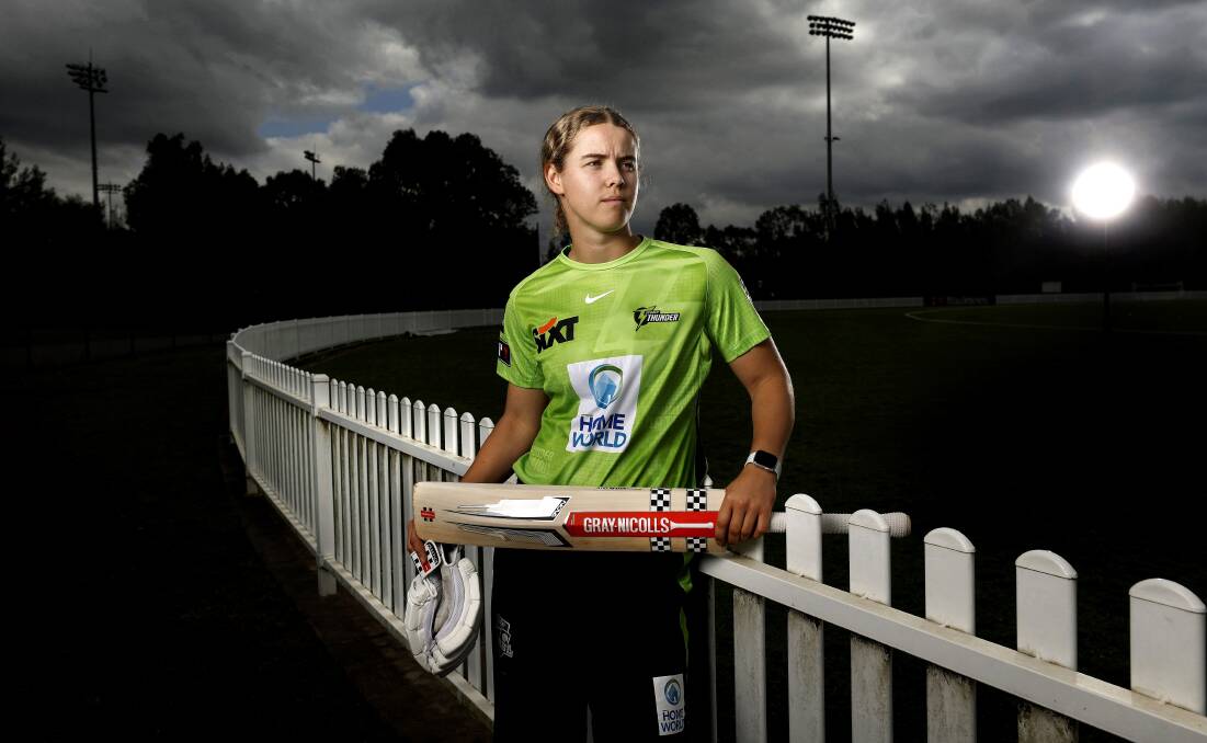 Phoebe Litchfield has been a regular in the Sydney Thunder colours. Picture by Phil Hillyard