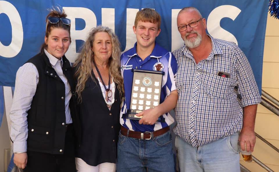 Hannah, Mary Ellen, George and Kevin Betts at the Molong Bulls presentation. Picture supplied 