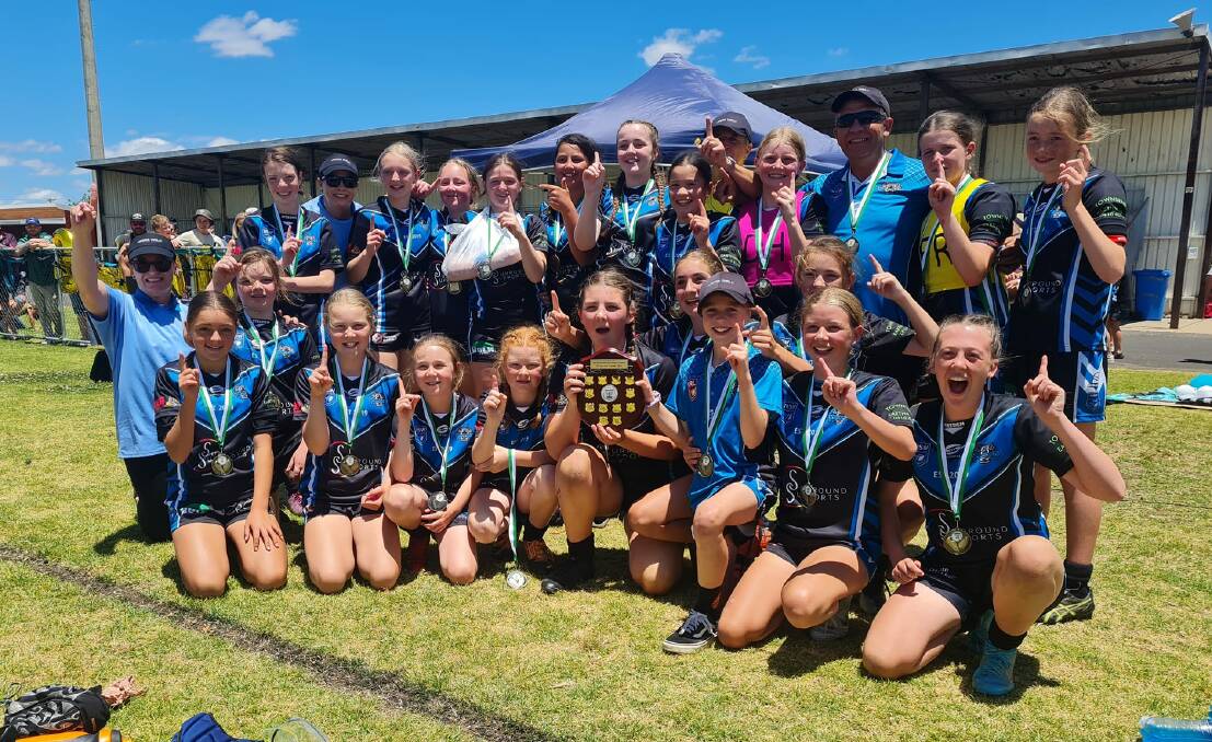Vipers under 12s after its grand final victory. Picture by Western Women's Rugby League 