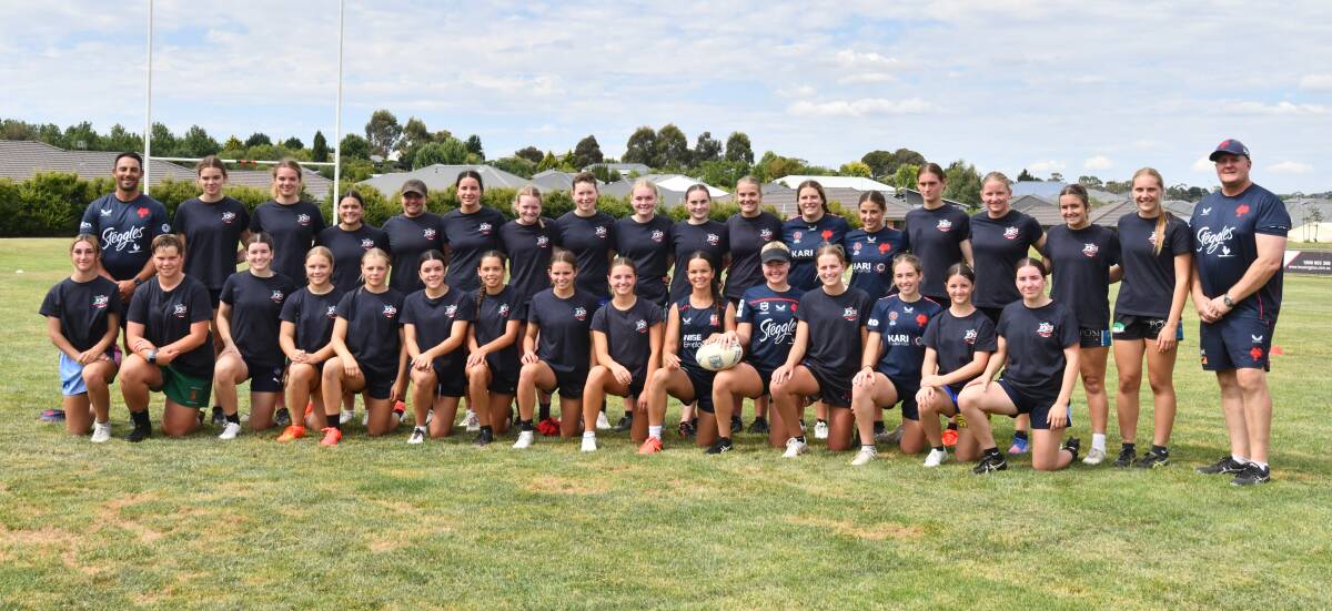 Western players who attended the Sydney Roosters training program. Picture by Carla Freedman 