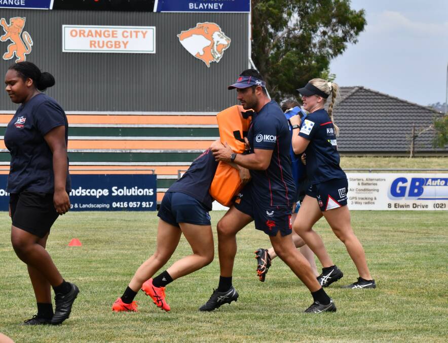 Blake Cavallaro puts Western players through their paces. Picture by Carla Freedman 