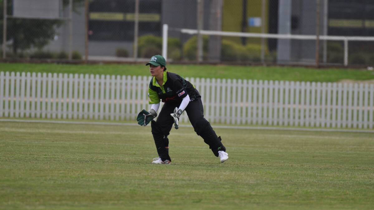 ON THE MOVE: Katie Letcher wicket-keeping for Orange City. Photo: File 