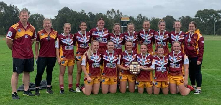 Woodbridge's undefeated under 19s premiership side. Photo: Western Women's Rugby League 