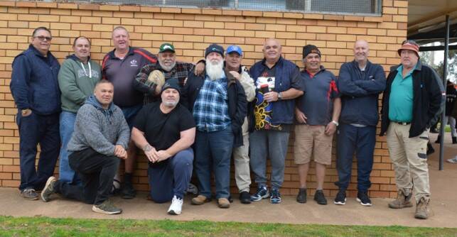 ALL CLASS: Peak Hill's old boys at Lindner Oval last weekend. Photo: Kelli Edwards