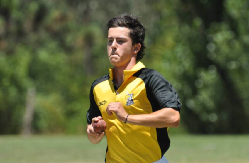Cooper Pullen warming up during the Western NSW Cricket Carnival. Picture by Lachlan Harper 