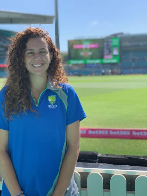 GRAND STAGE: Emma Hughes has relished the chance to watch the Australian Test team in action at the Sydney Cricket Ground this week. Photo: SUPPLIED