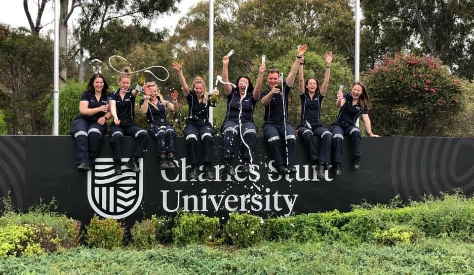CSU paramedic students will still celebrate their graduation despite not CSU not being able to host traditional ceremonies. Image: Supplied.