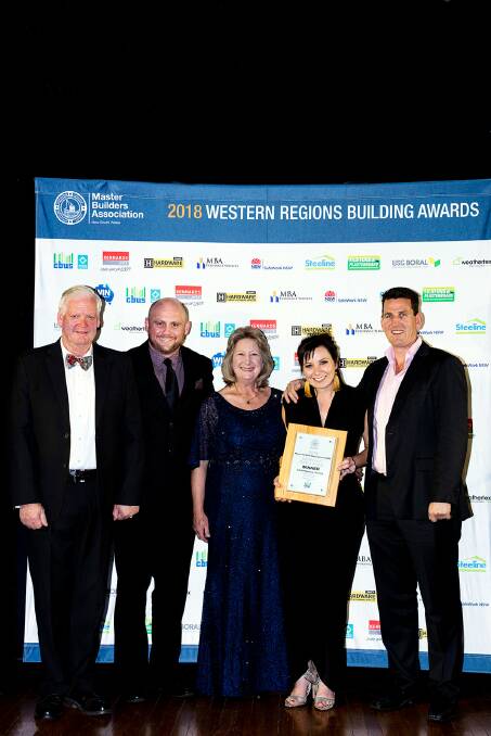 Award Winning Team: The team from Contemporary Homes, Ken and Sue Barber, along with Michael and Kelli Paddison, have been strongly recognised for their excellence in workmanship, innovation and quality. Photo: Supplied.