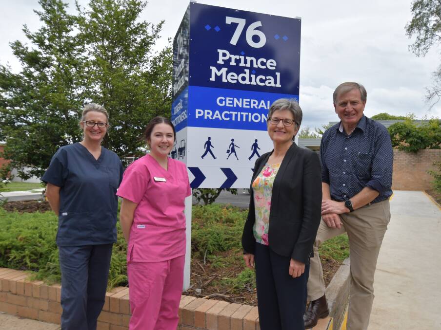 Prince St Medical staff: Registered nurse Alison Ward, receptionist Hannah Watson, Dr Judith Ross and Dr Kenneth Hazelton. PHOTO: JUDE KEOGH