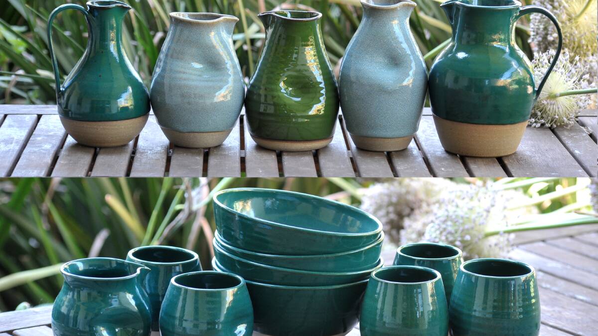JUDE'S JUGS: Ceramicist Jude Keogh will be among the local artisans with her wares for sale at the Journey Person Popup this week. PHOTO: SUPPLIED